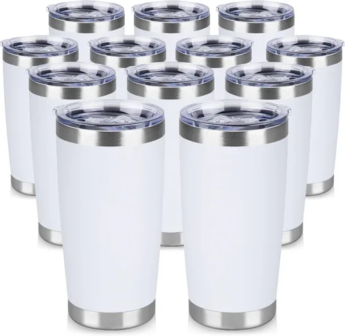 Miniatura 30 de Vaso Térmico de 20 oz de Acero Inoxidable Vasos Térmicos a Granel con Tapa Aislamiento de Doble Pared Tazas de Café Térmicas para Bebidas Calientes