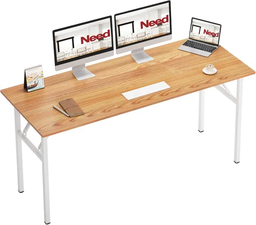 Miniatura 18 de Need AC5AW - Escritorio pequeño plegable, resistente y robusto para computadora, oficina en casa, dormitorios y espacios pequeños, no requiere Roble