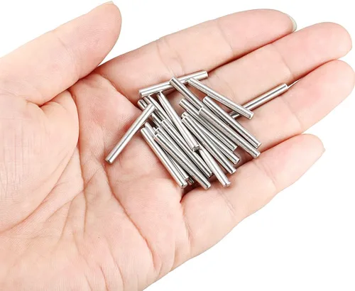 Miniatura 3 de uxcell 20 clavijas de acero inoxidable 304 de 0.118 in x 0.984 in para litera de madera, pasadores de estante, estantes de soporte, color plateado