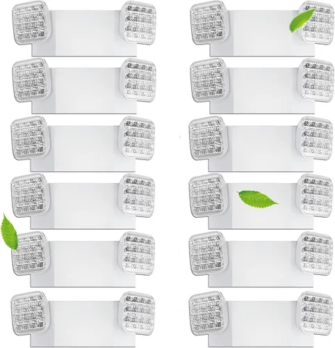 Miniatura 11 de Commercial LED Emergency Lights 24 Pack, Emergency Light with Battery Backup, Adjustable Dual Head Emergency Light Fixture for Home Power Failure