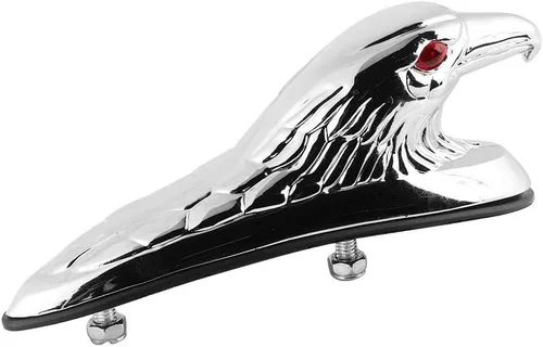KIMISS Adorno de cabeza de águila para motocicleta, adorno universal de cabeza de águila, estatua de guardabarros delantero de motocicleta con