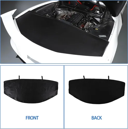 Miniatura 5 de Funda trasera para maletero compatible con Chevrolet Corvette C8 Stingray 2020-2026, cubierta de seguridad de cuero para maletero trasero, Negro