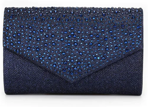 CurvChic Bolso de noche para mujer bolso de mano con diamantes de imitación bolso de fiesta para novia y graduación