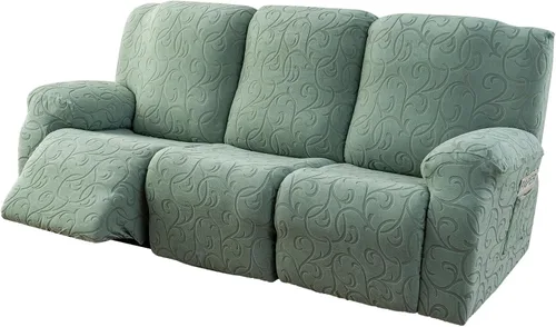 Miniatura 13 de Fundas para Sofá Reclinable Seccional Funda de Sofá para Sofá Reclinable de 3 Asientos, 5 Piezas Funda Elástica para Sofá de 3 Cojines Reclinable