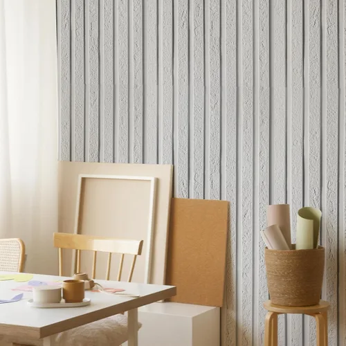 Miniatura 8 de Art3dwallpanels Paneles de pared de listones, paquete de 4 paneles de pared 3D con textura de cemento, paneles de pared de poliuretano con diseño