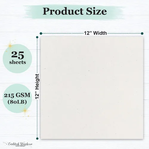 Miniatura 2 de Cardstock Warehouse Speckletone Papel de Cartulina Kraft Marrón – 25 hojas, 12 x 12 pulgadas, 80 lb/215 gsm – 100% reciclado, acabado mate premium
