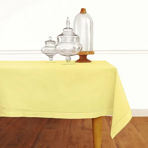 Miniatura 20 de Solino Home Mantel cuadrado de lino y algodón con vainica, 52 x 52 pulgadas, lavable a máquina para verano, 4 de julio