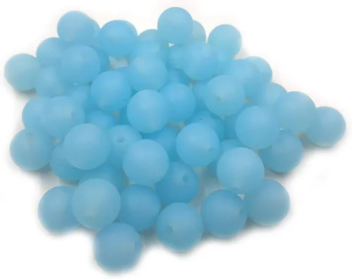 Miniatura 12 de Cuentas de perlas de silicona focales para bolígrafo, 100 cuentas redondas de silicona sueltas de 0.59 pulgadas a granel para llavero, mamá mujer