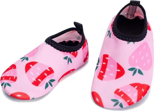L-RUN Zapatos de agua para bebés, zapatos para caminar descalzos, calcetines acuáticos para bebés, zapatos de natación para playa, piscina, arena,
