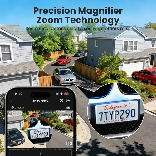 Miniatura 9 de SOLIOM Cámaras de seguridad inalámbricas para exteriores, 4K Ultra HD para día y noche, sin suscripción, radar integrado, cámaras alimentadas por