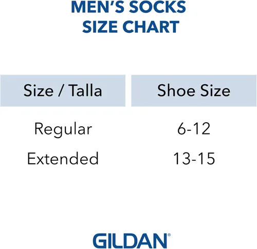 Miniatura 5 de Gildan Calcetines deportivos para hombre, 12 pares