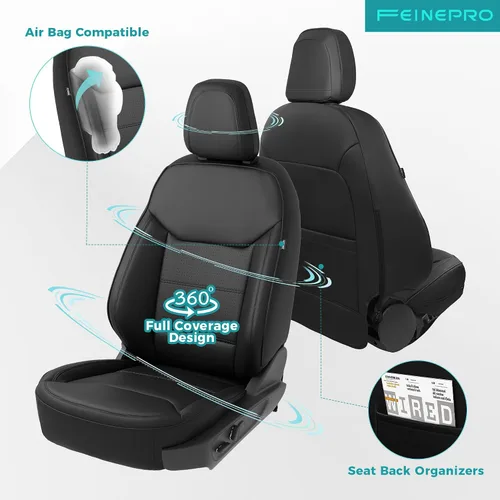 Miniatura 3 de Fundas de asiento delantero para Ford Maverick, 2 unidades, XL XLT, Lariat Lobo Tremor 2022 2023 2024 2025 2026, fundas de asiento de automóvil
