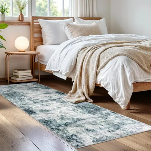 Miniatura 833 de IOHOUZE Alfombra abstracta lavable de 3 x 12 pies para pasillos, antideslizante para cocina, camino de entrada de lana sintética para interiores