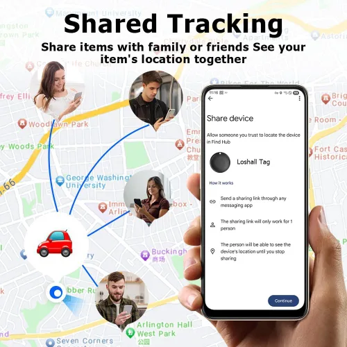 Miniatura 5 de Undetectable GPS Tracker for Vehicles Work with Built-in APP (Compatible with Android Device),Mini Car Tracker Tag With Magnet Global