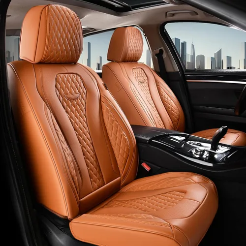 Miniatura 32 de Coverado Fundas de Asiento, Fundas de Asiento de Coche para Asientos Delanteros, Funda de Asiento de Coche Roja, Fundas de Asiento de Coche Rojo