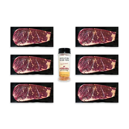 Miniatura 7 de Nebraska Star Beef Prestige Steaks - 6 paquetes con condimento (filetes de 6 a 5 onzas)