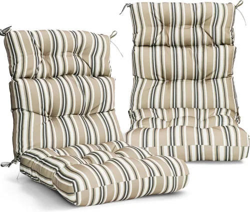Miniatura 11 de EAGLE PEAK Cojín Acolchado para Silla de Patio con Respaldo Alto para Exteriores/Interiores, Juego de 1, 46'' x 22'', Azul Claro