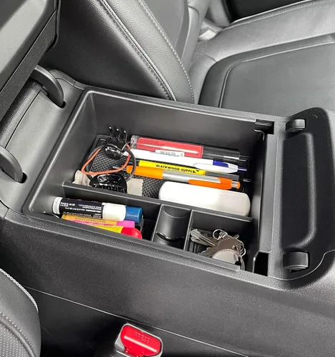 Miniatura 7 de PIMCAR Bandeja organizadora de consola central para Hyundai Tucson Limited e Hybrid SEL 2022-2024, inserto de reposabrazos de material ABS, caja