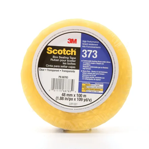 Scotch Cinta selladora de cajas 373, transparente, 1.890 in x 328.1 ft