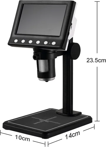 Miniatura 2 de DM7 Microscopio de monedas de 4.3 pulgadas, HD 720P, microscopio digital LCD de 4.3 pulgadas para colección de monedas, lupa de monedas 50X-1000X