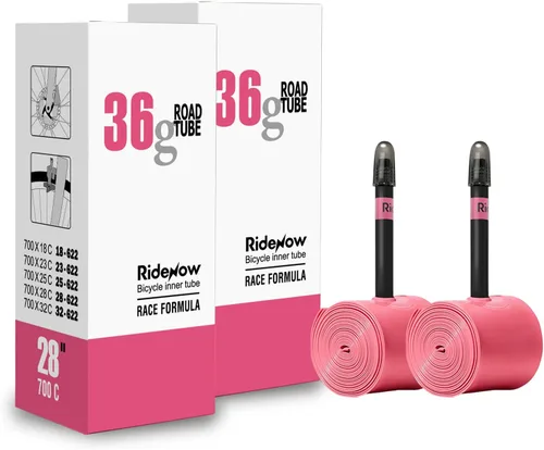 Miniatura 8 de 2 Pack Ridenow TPU Inner Tube 700 x 18-32c/32-47c Super Light for Road Bike Gravel Tubes with 45mm/65mm/85mm Presta Valves (Include Repair Patch Kit)