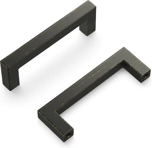 Miniatura 36 de Hickory Hardware - HH075326-BGB - Manija de la colección Skylight, 3 pulgadas de centro a centro, latón dorado cepillado.