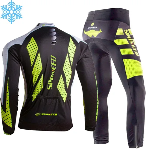 Miniatura 5 de sponeed Camiseta de ciclismo para hombre manga completa ropa de equitación pantalones