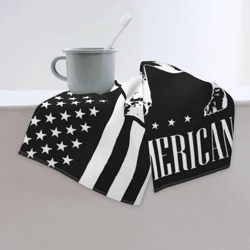 Miniatura 6 de SEAEAGLE American Flag - Toallas de baño absorbentes con diseño de bandera americana, toallas de mano para baño, 27.5 x 16 pulgadas