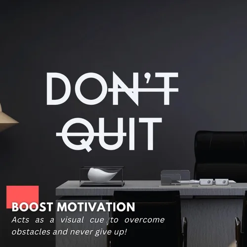 Miniatura 3 de My Vinyl Story - Calcomanía de pared motivacional con frase en inglés "Don't Quit Do It" para el hogar, gimnasio, fitness, deportes, entrenamiento