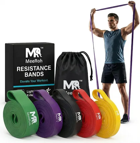 MeeRoh Banda de asistencia para dominadas – Banda de resistencia resistente para dominadas – Equipo de calistenia de primera calidad para gimnasio