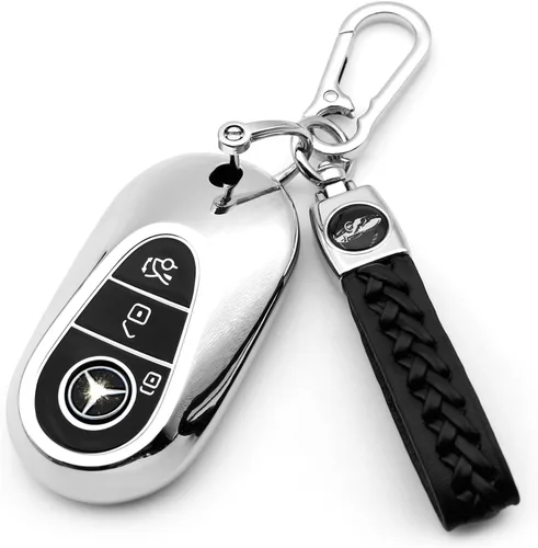 Miniatura 18 de Creativity Funda para llave de Mercedes Benz. Hermosa funda de TPU compatible con CLS CLK AMG ML C CL E S SL SLK G GLC GLE GLS M R Smart Remote Key