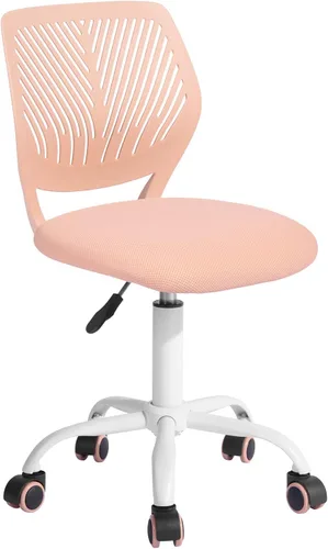 Miniatura 13 de FurnitureR Silla de escritorio para adolescentes, niños y niñas, silla de tareas con malla transpirable y polipropileno con respaldo medio, altura
