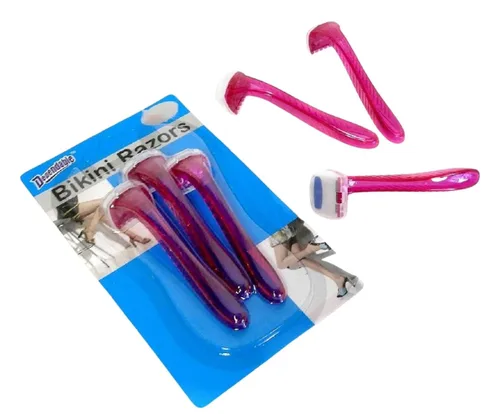 Miniatura 4 de Paquete de 2 maquinillas de afeitar de bikini – Total 6 piezas – Afeitadoras desechables reutilizables para el área del bikini de mujer – Ideal