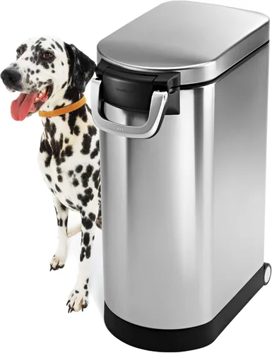 Miniatura 14 de simplehuman Contenedor mediano de almacenamiento de alimentos para mascotas, 25 litros, 27 lb / 12.2 kg, para alimentos para perros, gatos y aves
