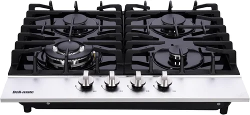 Miniatura 6 de DM4188-01 - Cocina de gas de doble combustible de 24 pulgadas, estufa convertible de 5 quemadores GLP/NG con superficie de vidrio templado