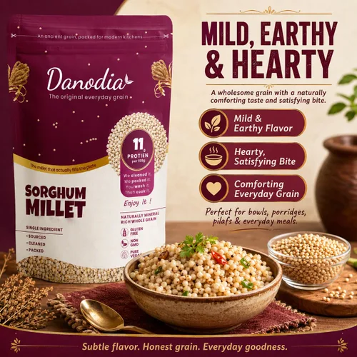 Miniatura 4 de Danodia Foods Grano de mijo de sorgo, 33.51 oz / 2 libras Grano de sorgo blanco Jowar, mijo de grano entero, grano sin gluten para cocinar