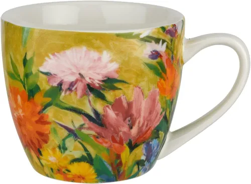 Miniatura 7 de Pimpernel Taza de porcelana de hojas bailarinas de 16 onzas – Taza de café y té con obras de arte inspiradas en la naturaleza, vajilla grande