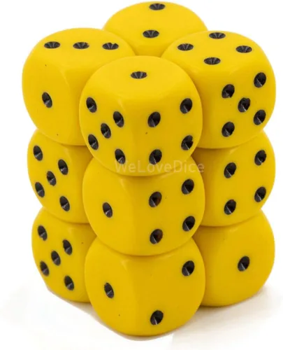 DND - Juego de dados Chessex D&D de 0.630 in, juego de dados poliédricos de plástico opaco amarillo y negro, para dados de mazmorras y dragones,