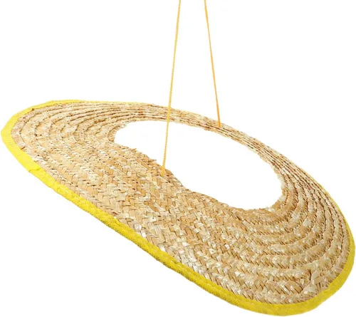 Miniatura 8 de UKCOCO Capucha de protección solar, sombrero duro de paja de trigo, transpirable y ligero, ideal para trabajadores de la construcción, trabajo