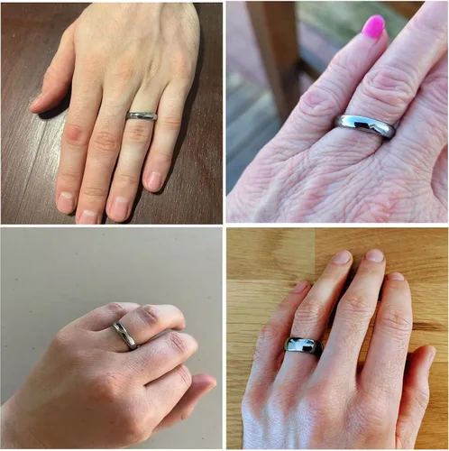 Miniatura 5 de Anillo de boda clásico de carburo de tungsteno de 0.079 in a 0.394 in