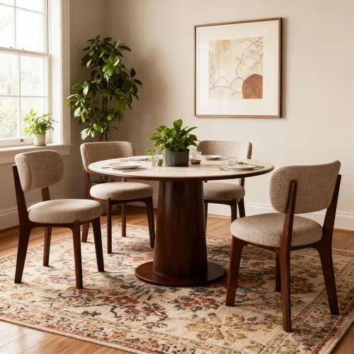 Miniatura 19 de Sillas de comedor de nogal, juego de sillones 2/4, juego de comedor moderno de mediados de siglo con patas de madera silla de comedor para cocina