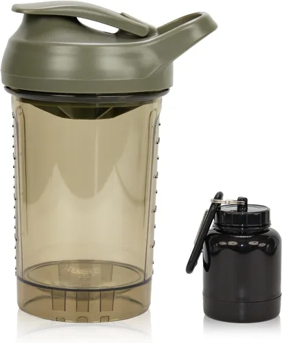 Miniatura 23 de Botella mezcladora de proteínas de 20 onzas, vasos mezcladores de proteínas a prueba de fugas para gimnasio, fitness y suplementos, material PETG