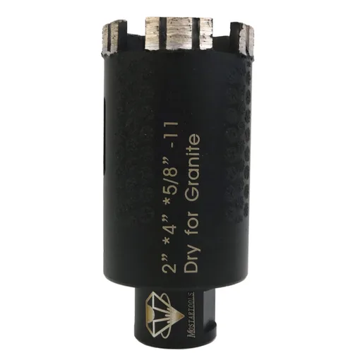 Miniatura 7 de Broca de núcleo seco de diamante soldada con láser de 1-1/4 "Broca de granito de 1 1/4 pulgadas para mármol, cuarzo, piedra dura