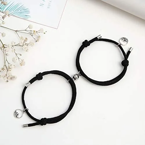 Miniatura 5 de Long tiantian 24 pulseras magnéticas para parejas, atracción mutua, amistad, cuerda a juego, regalos para él y sus mejores amigos, Cuerda trenzada