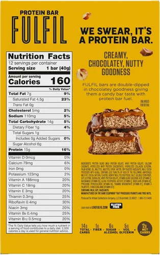 Miniatura 5 de FULFIL - Barras de proteína surtidas Best Sellers, sin gluten, 15 g de proteína, básicas de despensa, 12