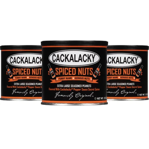 Miniatura 5 de Cackalacky Famously Original Spiced Nuts – 12 oz – Cacahuetes tostados, extra grandes de Carolina del Norte, sazonados con salsa de pimienta