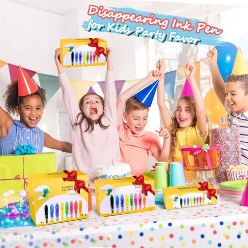 Miniatura 5 de TAFULOR Bolígrafo de tinta invisible para niños, recuerdos de fiesta de cumpleaños para niñas y niños, bolígrafos espía con luz UV, marcadores