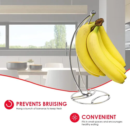 Miniatura 3 de Home Basics gancho de árbol banana de alambre plano