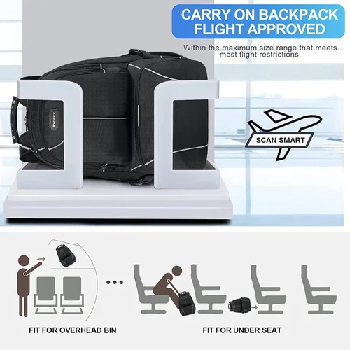 Miniatura 3 de Mochila extra grande para hombre, mochila para laptop con lonchera térmica aislada, mochila de viaje de 15.6 pulgadas con puerto de carga USB