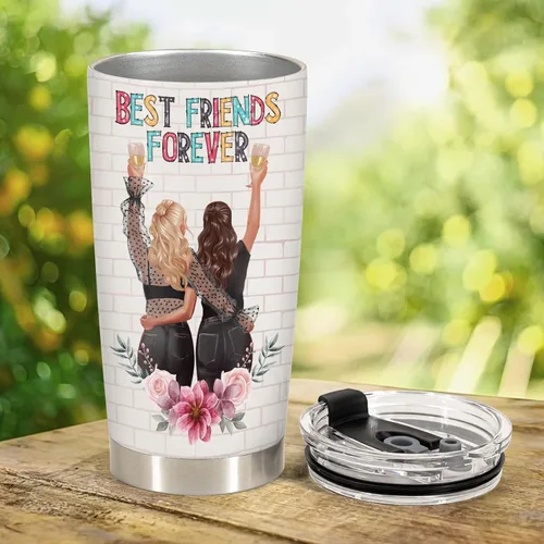 Miniatura 7 de 34HD Taza de Mejor Amigo con Tapa, Taza de Bebida Aislada BFF de 20 oz, Taza de Café de Otro Año de Unión, Regalos de Mejores Amigos, Regalos